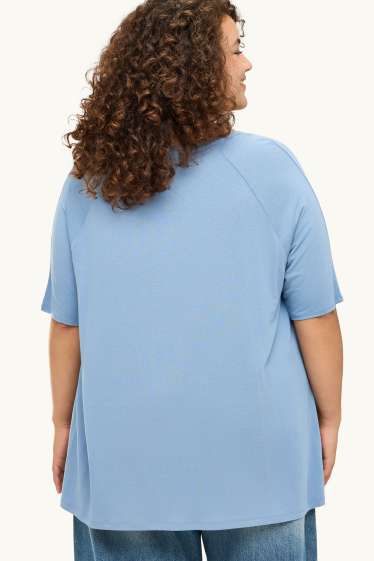 Damen - T-Shirt - hellblau