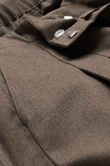 Femmes - Jupe-culotte en flanelle - mid waist - wide leg - marron chiné