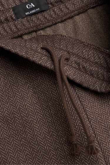 Hommes - Pantalon de jogging - à motif - marron