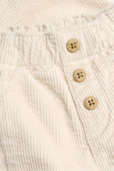 Bebeluși - băieți - Pantaloni reiați bebeluși - crem
