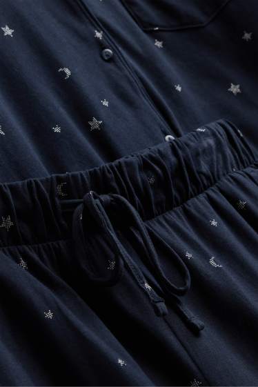 Women - Pyjamas - patterned - dark blue