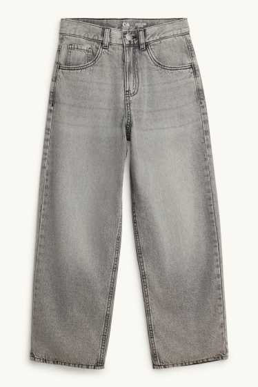 Children Boys - Skater jeans - thermal jeans - denim-gray