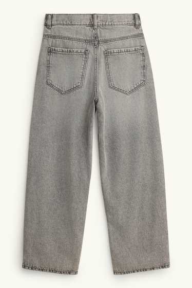 Children Boys - Skater jeans - thermal jeans - denim-gray