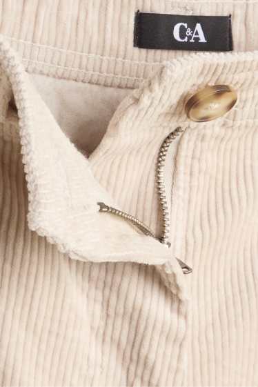 Dona - Pantalons de pana - high waist - wide leg - crema