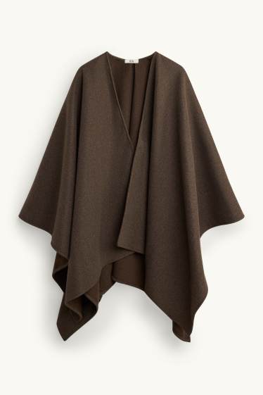 Femmes - Poncho - marron foncé