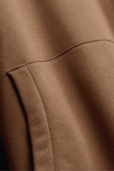 Hommes - Sweat à capuche - marron