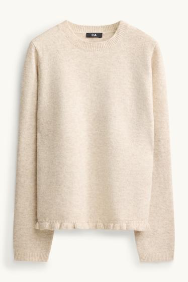 Women - Jumper - light beige