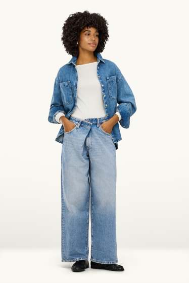Femmes - Straight jean - mid waist - jean bleu clair