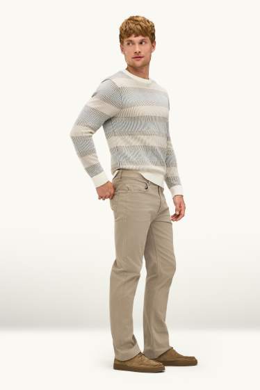 Men - Trousers - straight fit - beige