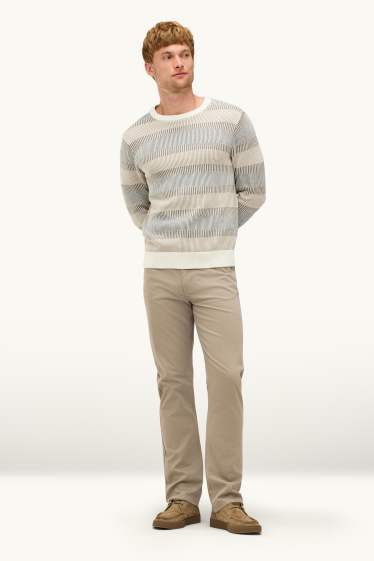Men - Trousers - straight fit - beige