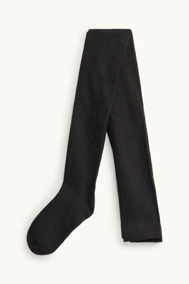 Bambine - Set - gonna con cintura e collant - 2 pezzi - bianco / nero