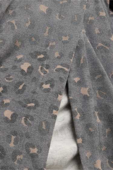 Dona - Pijama de lactància - estampat de lleopard - gris/beix