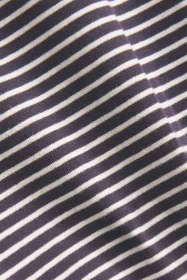 Femmes - Haut à manches longues - slim fit - à rayures - blanc / noir
