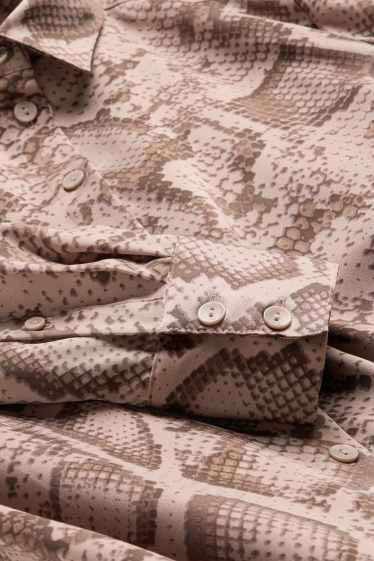 Femmes - Chemisier - à motif - beige / marron