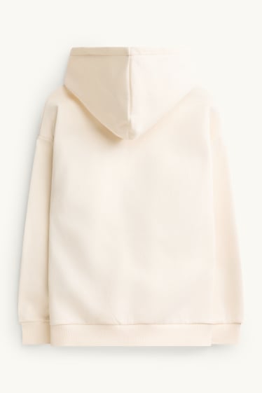 Kinder Mädchen - Hoodie - Glanz-Effekt - cremefarben
