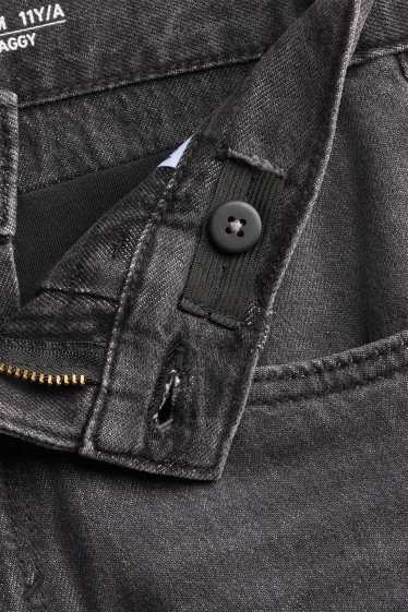 Kinder Buben - Baggy Jeans - Thermojeans - dunkeljeansgrau