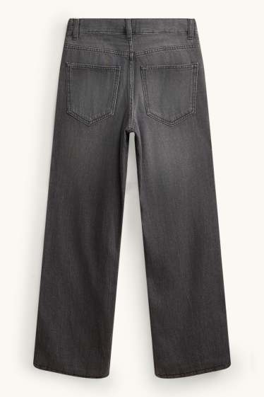 Kinder Buben - Baggy Jeans - Thermojeans - dunkeljeansgrau