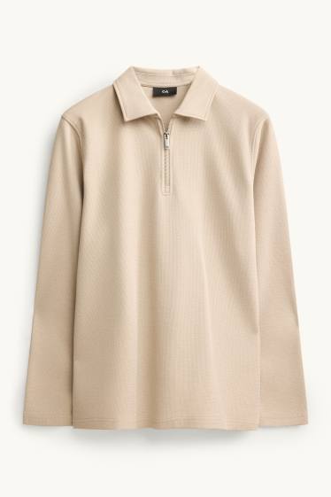 Men - Sweatshirt - light beige
