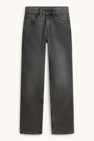Enfants garçons - Straight jean - jean chaud - taille extra-fine - jean gris foncé