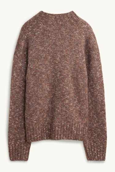 Women - Cardigan - brown-melange