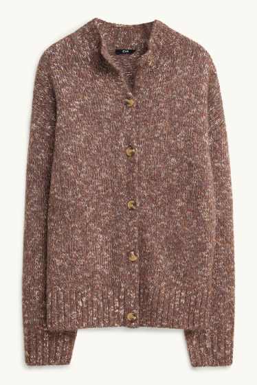 Women - Cardigan - brown-melange