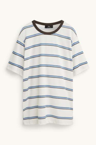 Bărbați - Tricou - alb / albastru