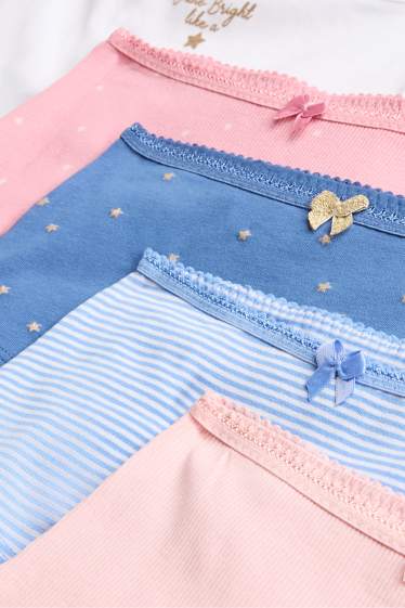 Children Girls - Multipack of 5 - star - shorts - white
