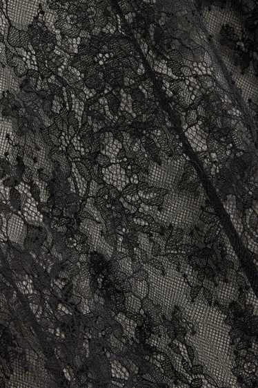 Dames - Blouse van kant - zwart
