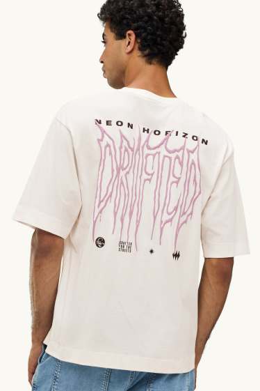 Hommes - T-shirt - Oversize - blanc