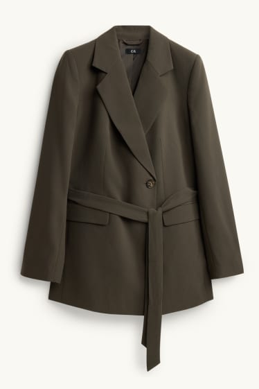 Dámské - Dlouhý blejzr - relaxed fit - khaki