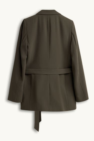 Dámské - Dlouhý blejzr - relaxed fit - khaki