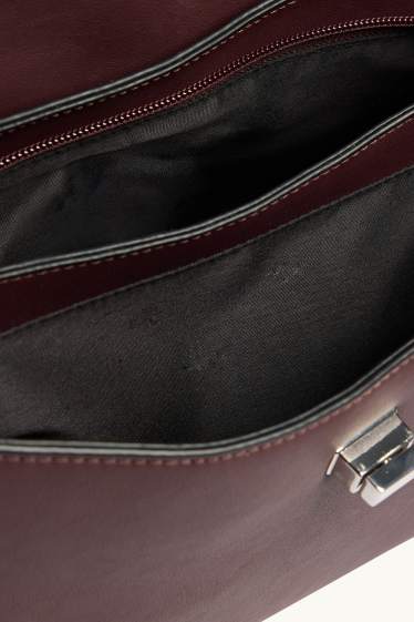 Donna - Borsa a tracolla - similpelle - bordeaux