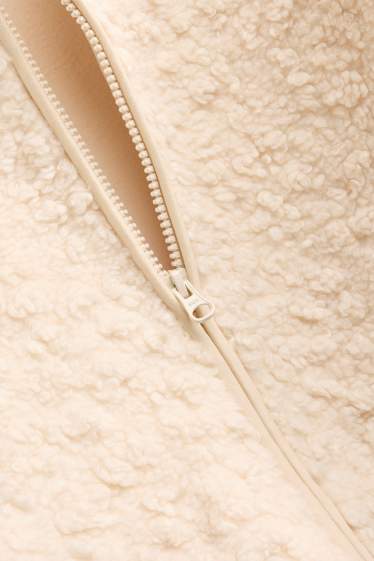 Dámské - Teddy bunda - krémově bílá
