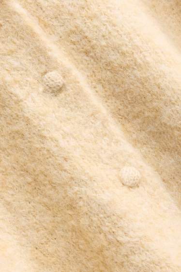 Femei - Cardigan tricotat - maro / galben