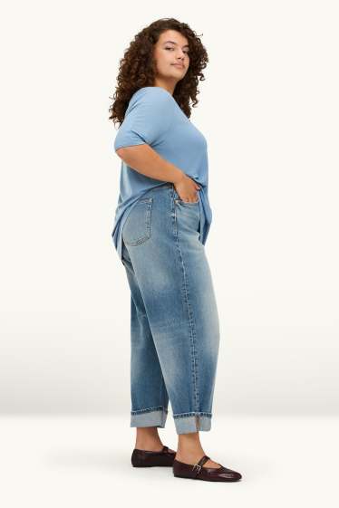 Dona - Barrel Jeans - high waist - texà blau