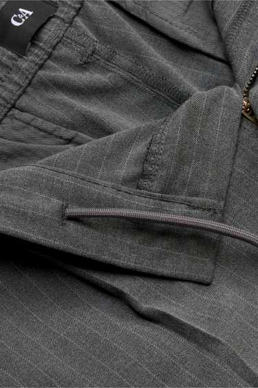 Bărbați - Chino - tapered fit - dungi fine - gri închis