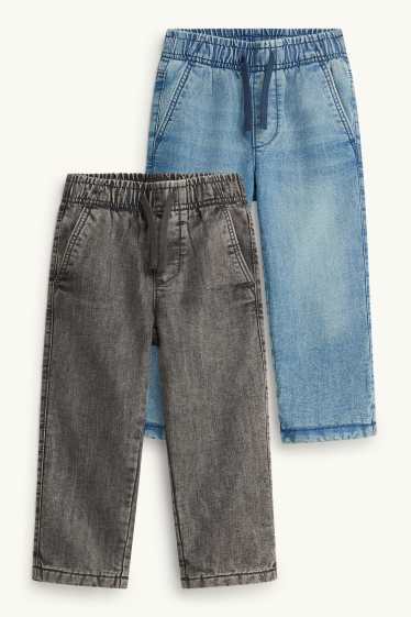 Děti - chlapci - Multipack 2 ks - relaxed jeans - termo džíny - džíny - modré