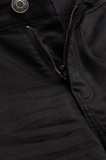 Kinder Jungen - Straight Jeans - Thermojeans - schwarz