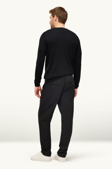 Hommes - Chino - tapered fit - noir