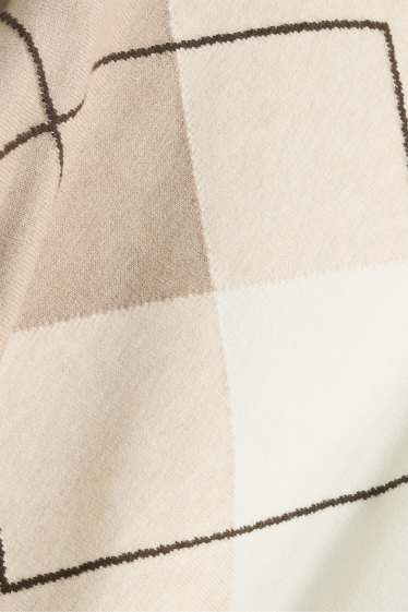 Women - Jumper - check - beige / brown