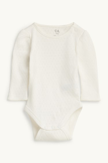 Miminka - dívky - Outfit pro miminka - 2dílný - krémově bílá