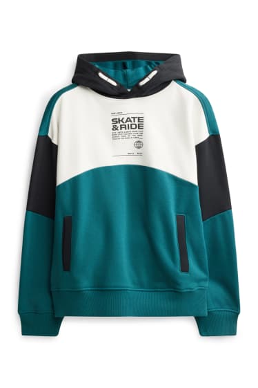 Kinderen: jongens - Set - hoodie en joggingbroek - 2-delig - petrol