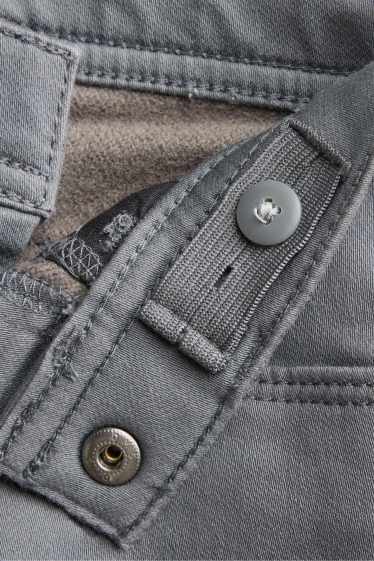 Kinderen: jongens - Straight jeans - thermojeans - grijs