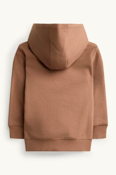 Children Boys - Dino and bone - hoodie - brown