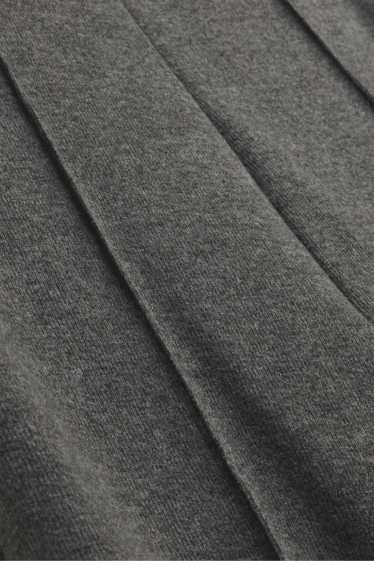 Dames - Gebreide joggingbroek - grijs-mix