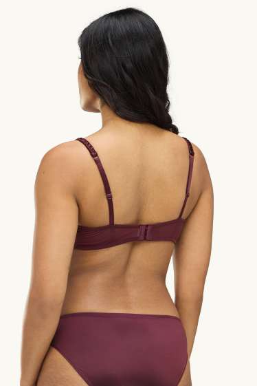 Women - Underwire bra - BALCONETTE - padded - bordeaux