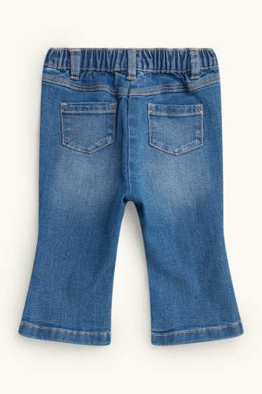 Baby Girls - Floral - baby jeans - blue denim