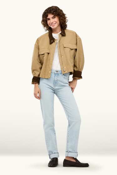 Damen - Straight Jeans - High Waist - helljeansblau