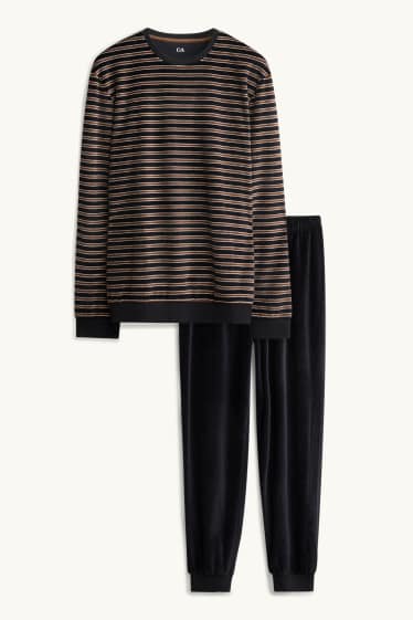 Men - Velvet pyjamas - black