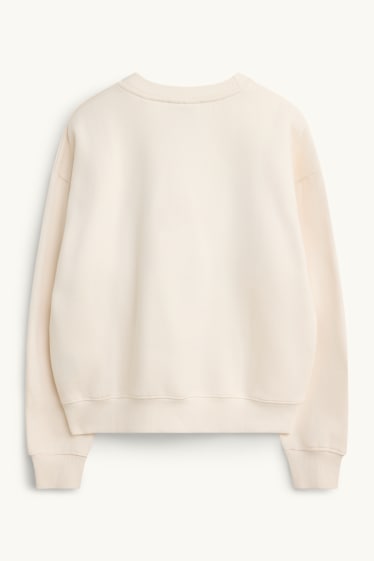 Women - Minnie Mouse - sweatshirt - shiny - cremewhite